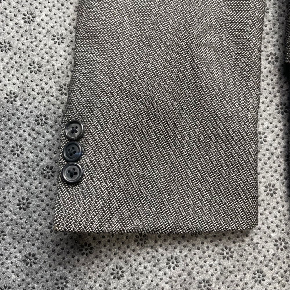 Vintage‎ USA Monsieur Givenchy Grey Double Breasted Blazer Jacket Peak Lapel 40L - Picture 13 of 14
